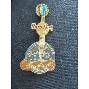 Hard‎ Rock Cafe Cleveland Guitar Banjo Enamel Pin Music Souvenir Collectible